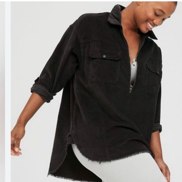 Aerie Corduroy QuarterZip Jacket - Picture 1 of 10
